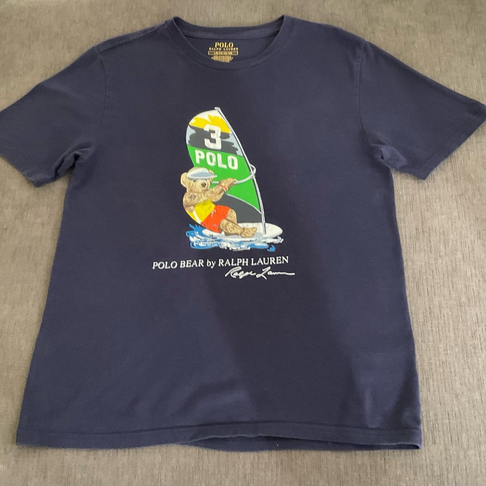 Polo by Ralph Lauren Surf Bear Tee Size Large 14/16